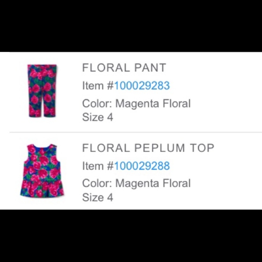 Floral magenta set